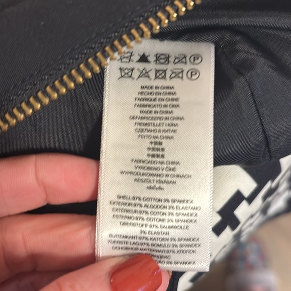 Michael Kors, black white houndstooth jacket with shoulder pads, bomber, blazer - Picture 4 of 4